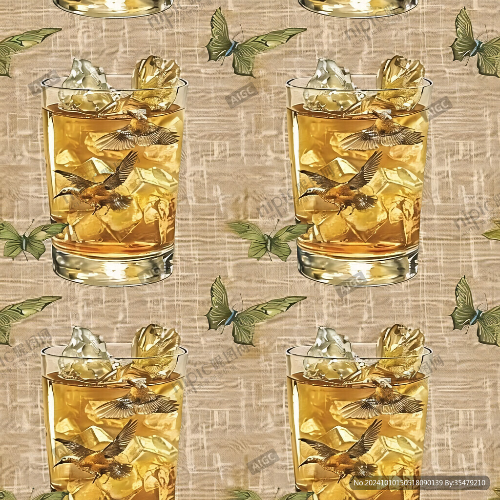 装泰式奶茶插画