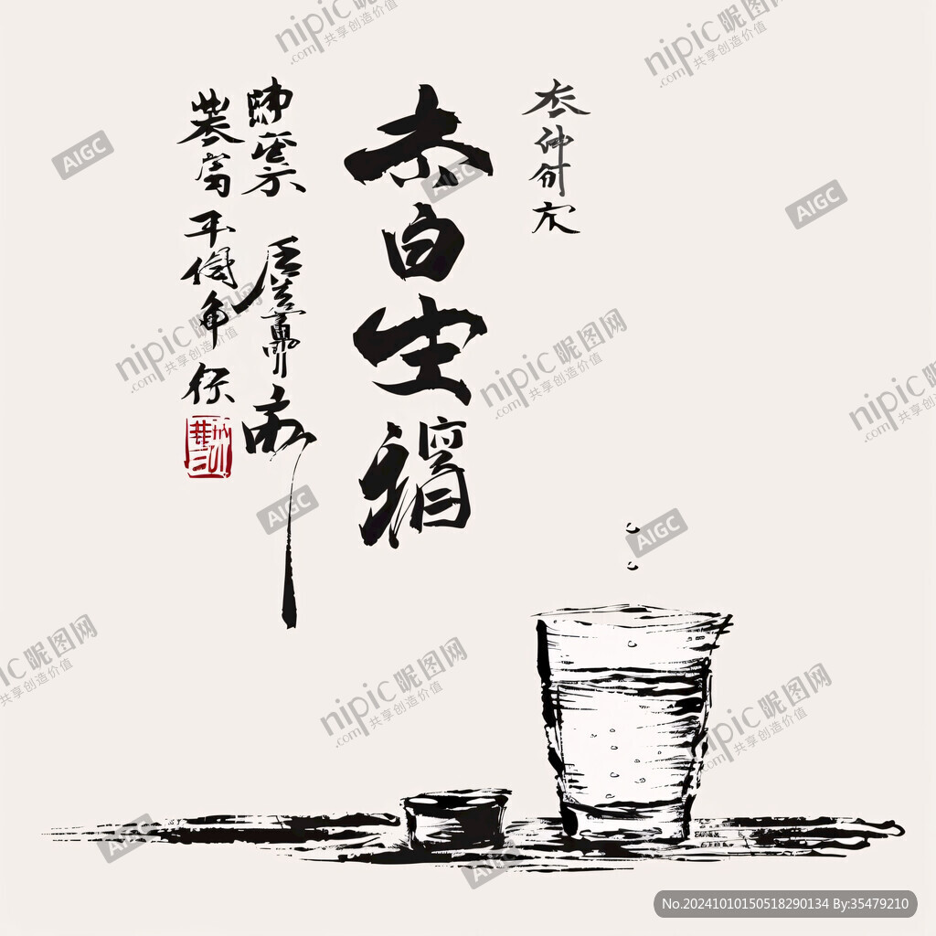养生书法字