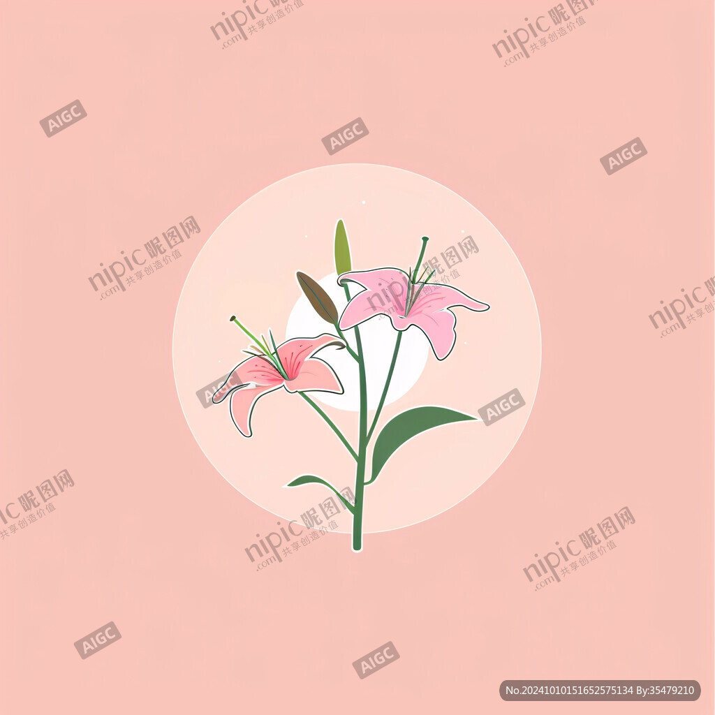 手绘中草药萱草插图画
