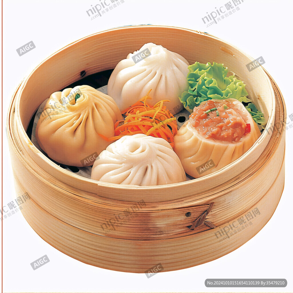小笼包白底图片