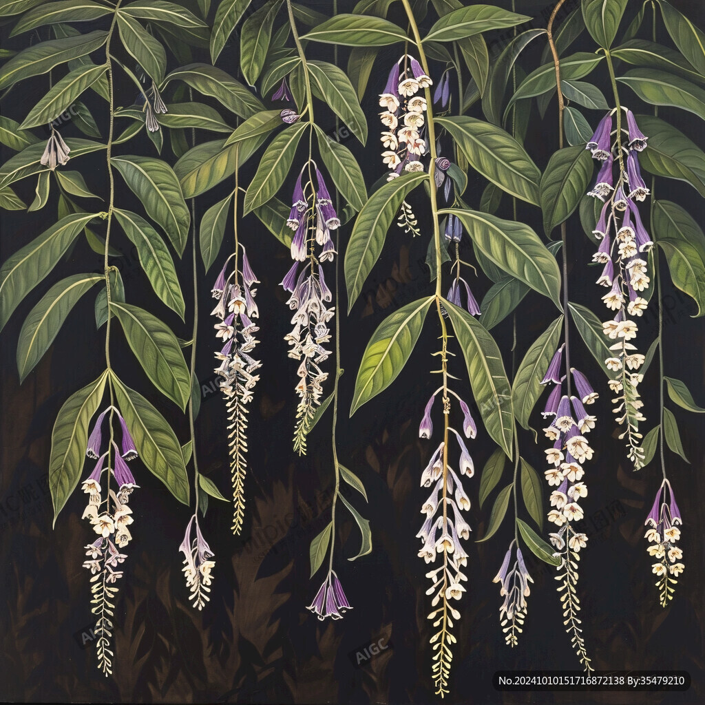 紫藤花装饰画