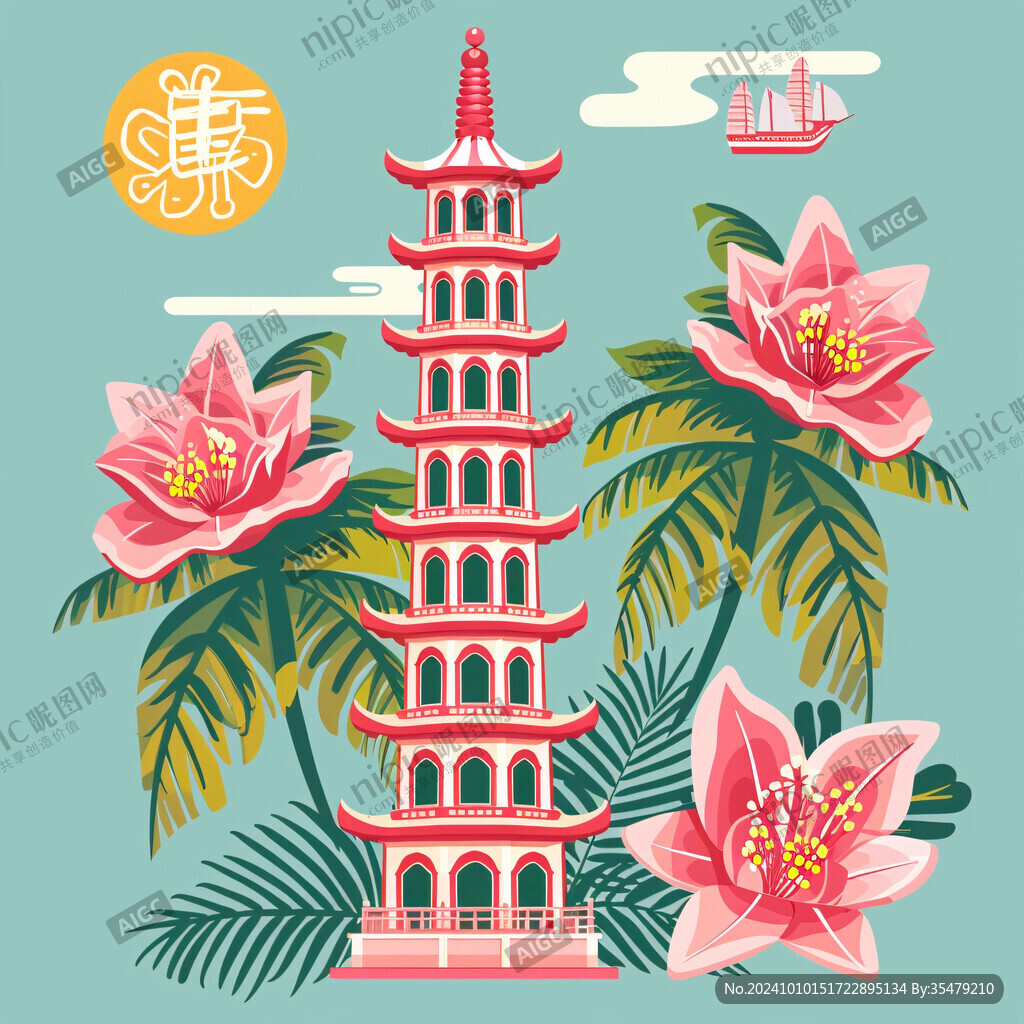 万寿塔插画