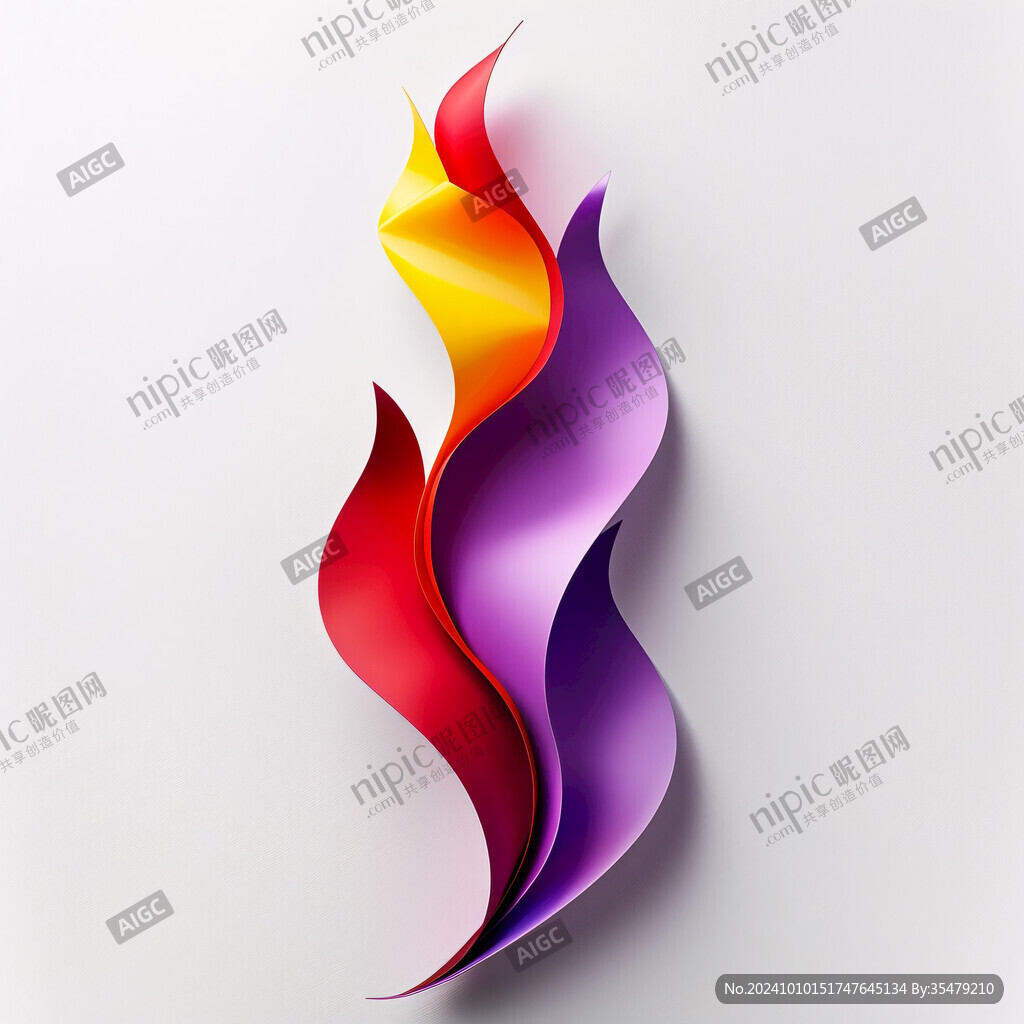 彩带丝带火焰logo