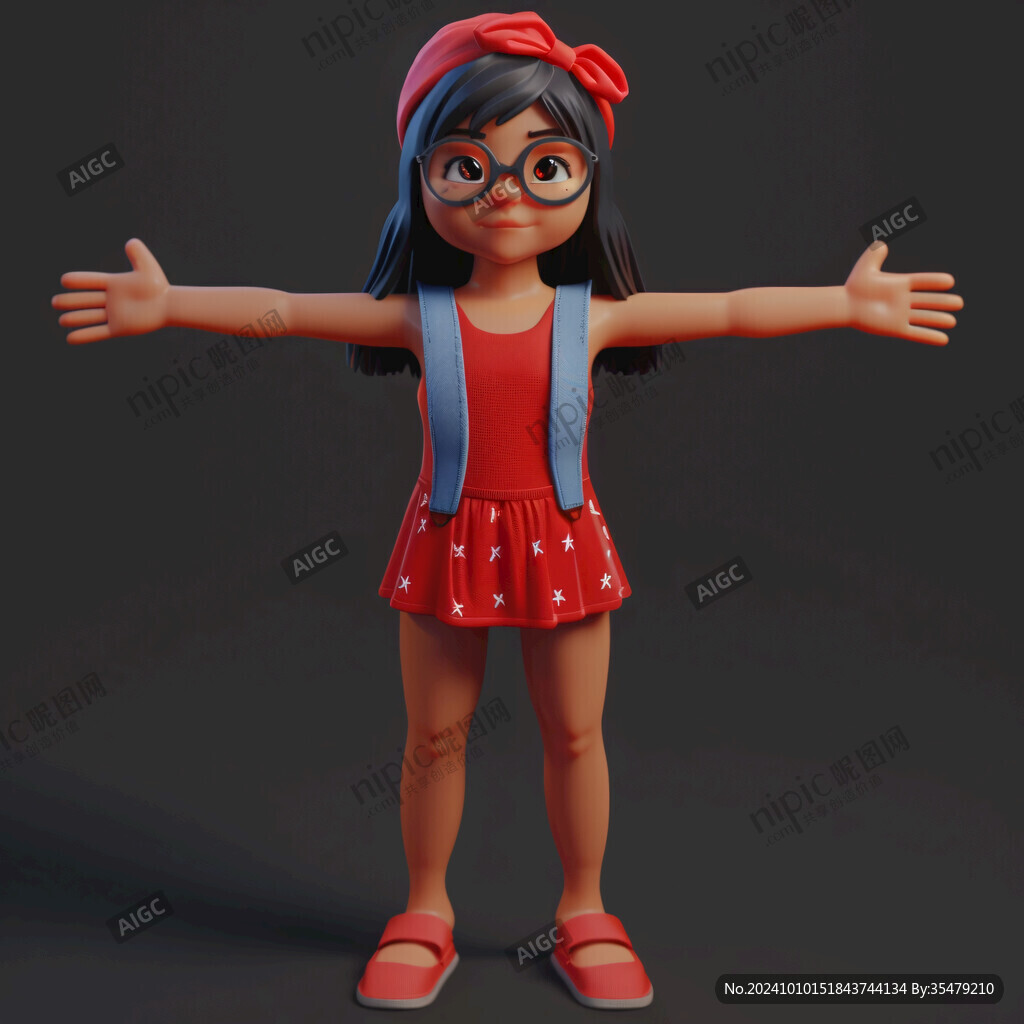 3d卡通女孩