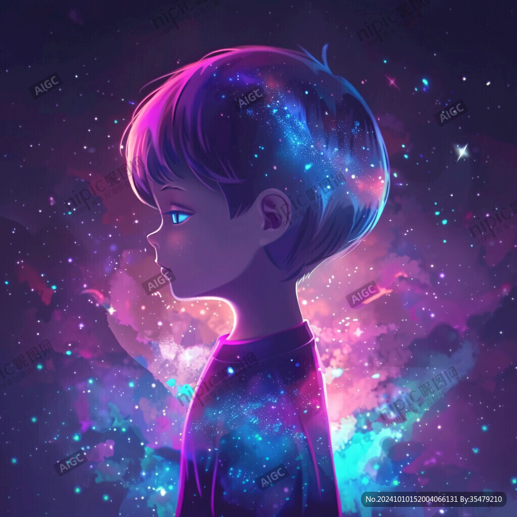 宇宙女孩插画