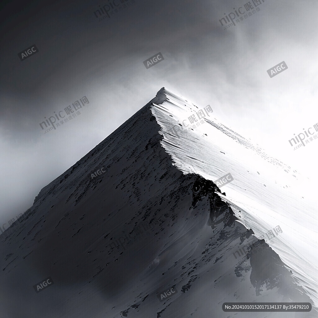 珠穆拉玛峰插画