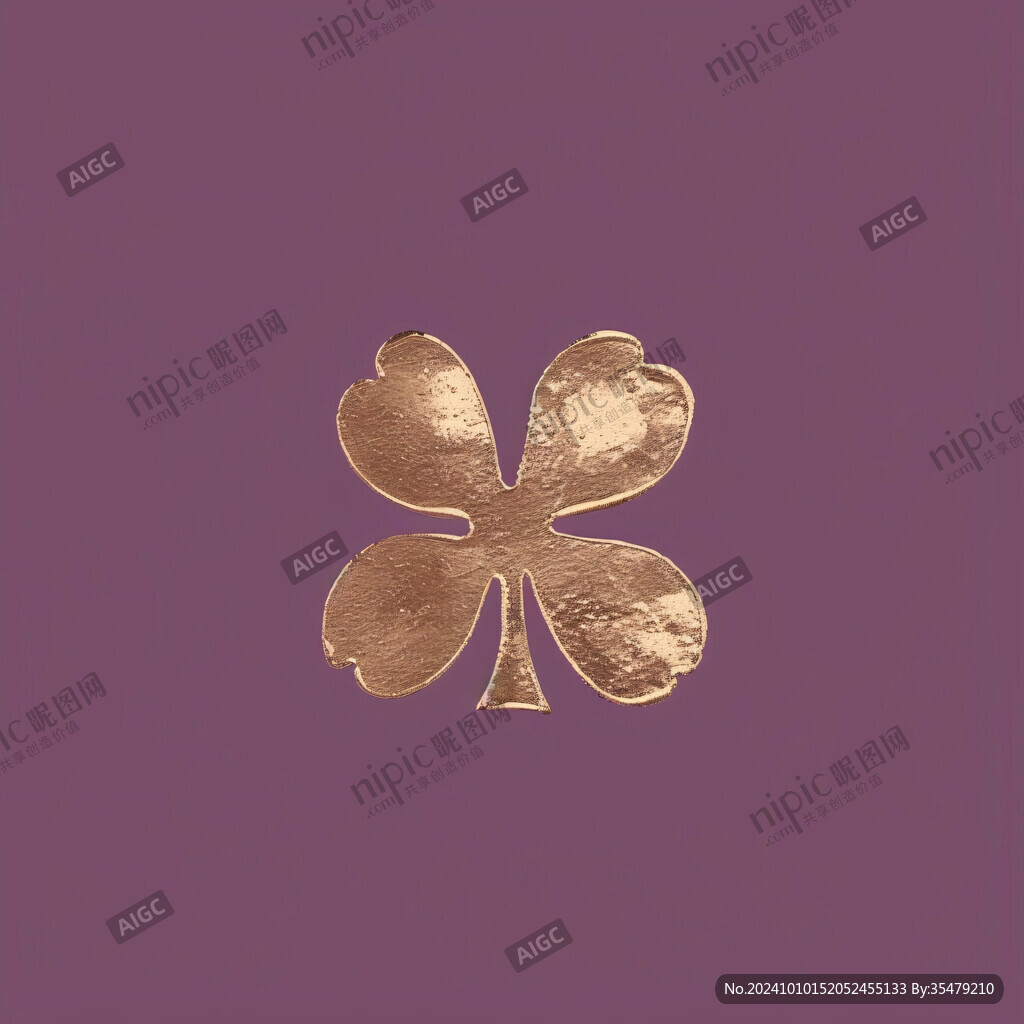 心形四叶草logo