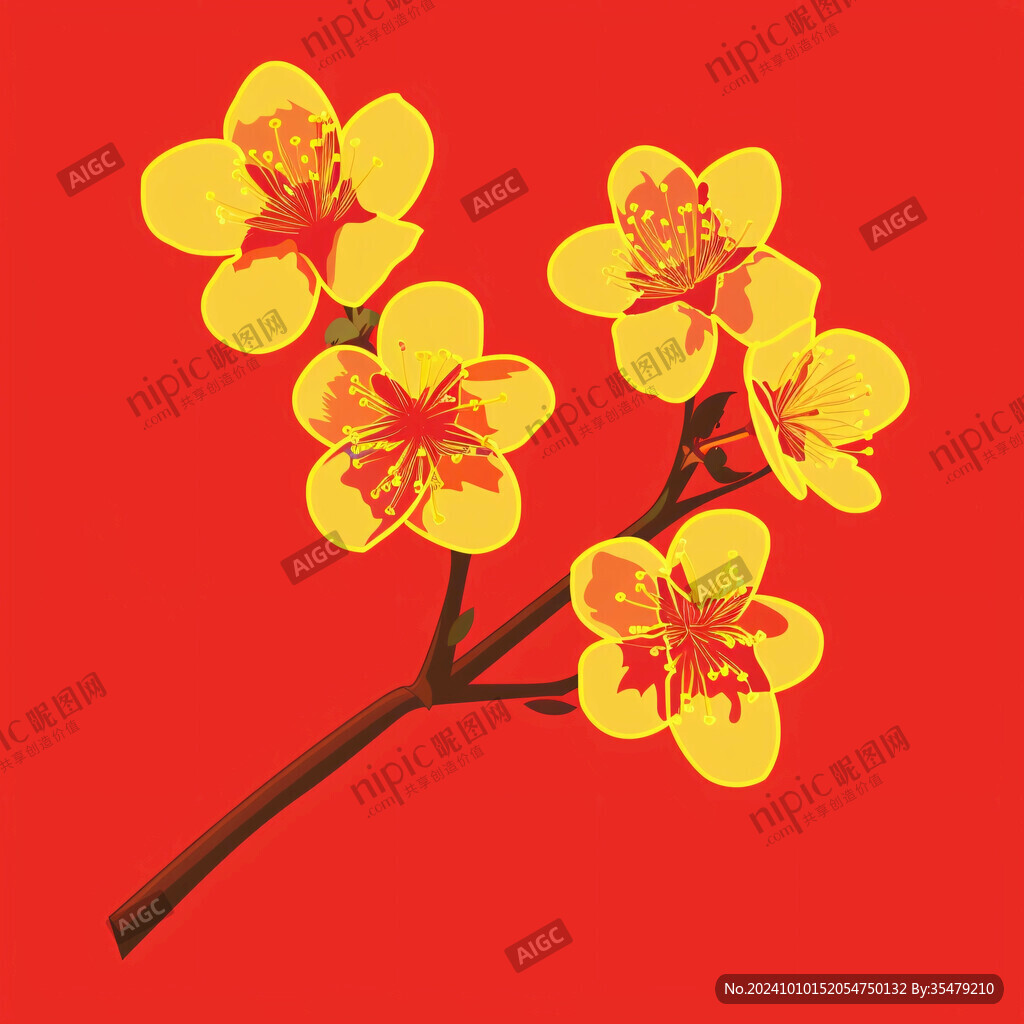 国潮风迎春花