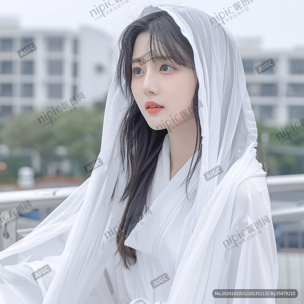 白纱的女子