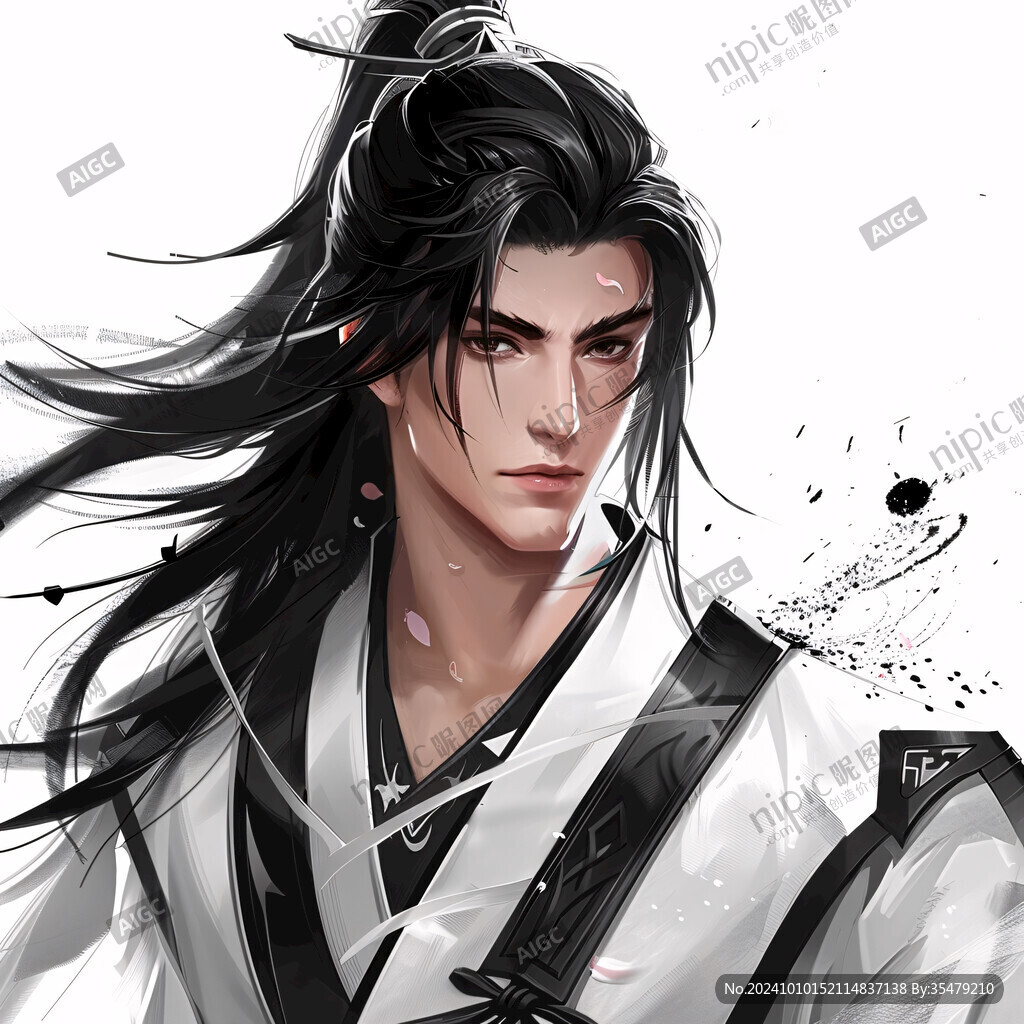 古风立绘美男插画图案