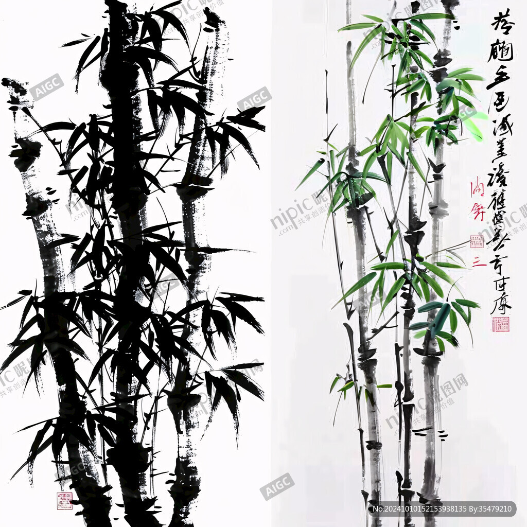 四君子写意竹子