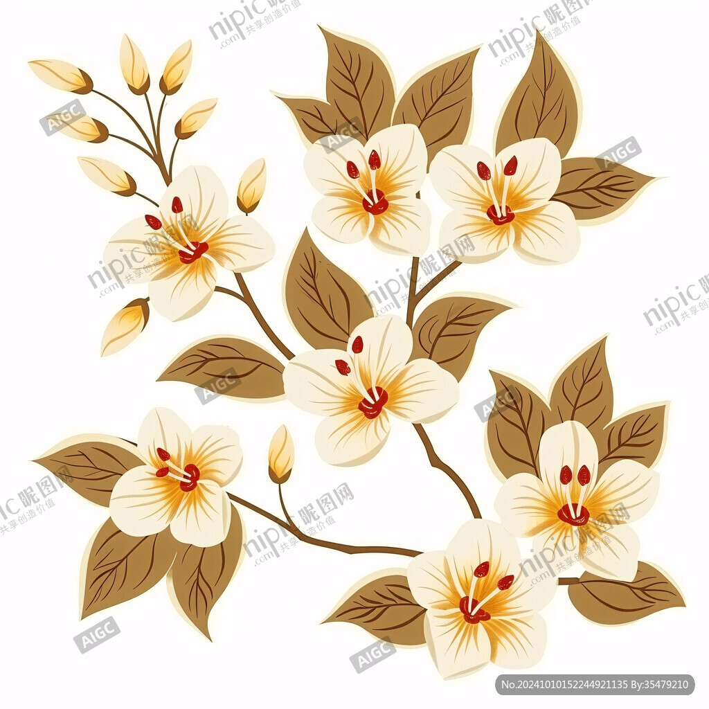 手绘金樱子花