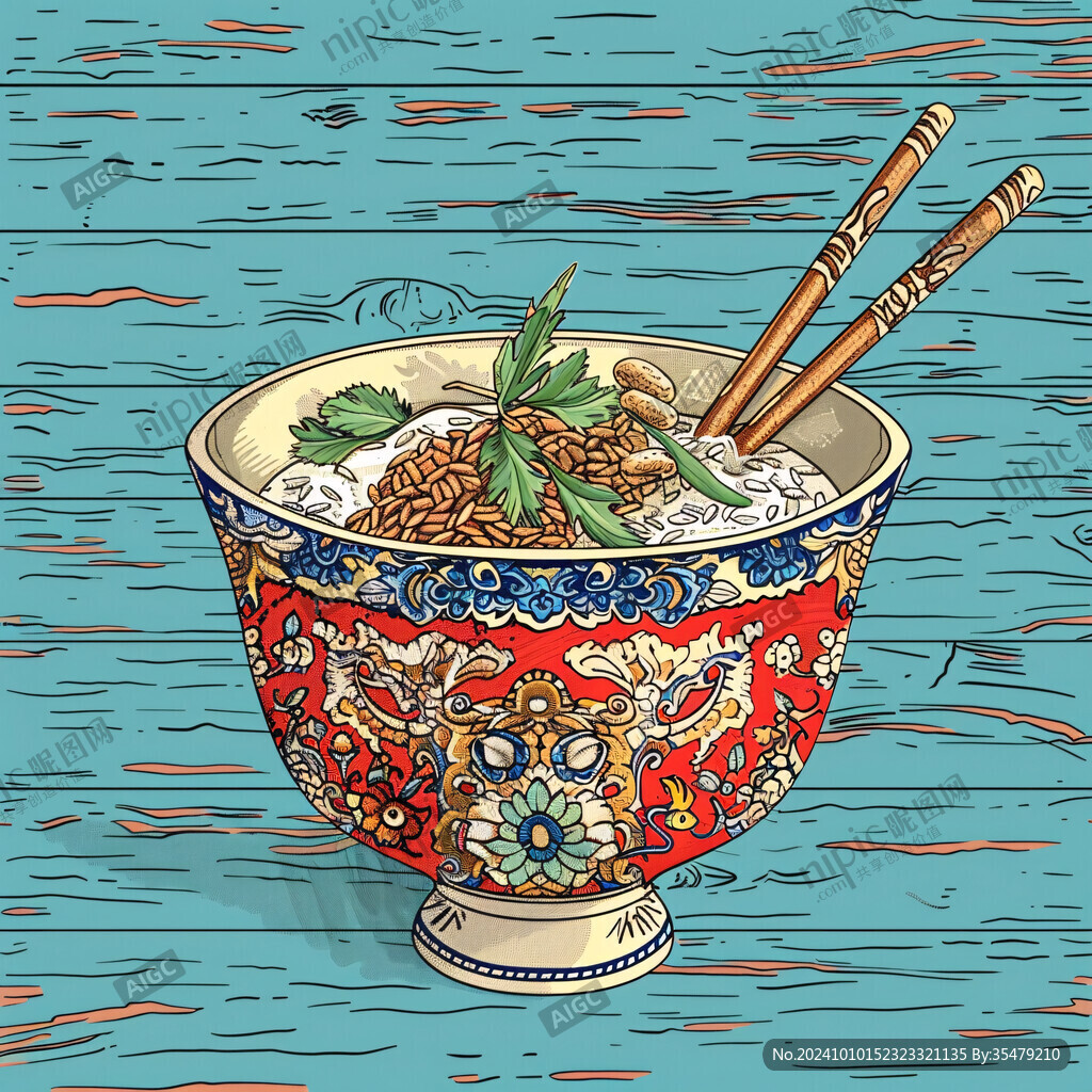 面碗插画