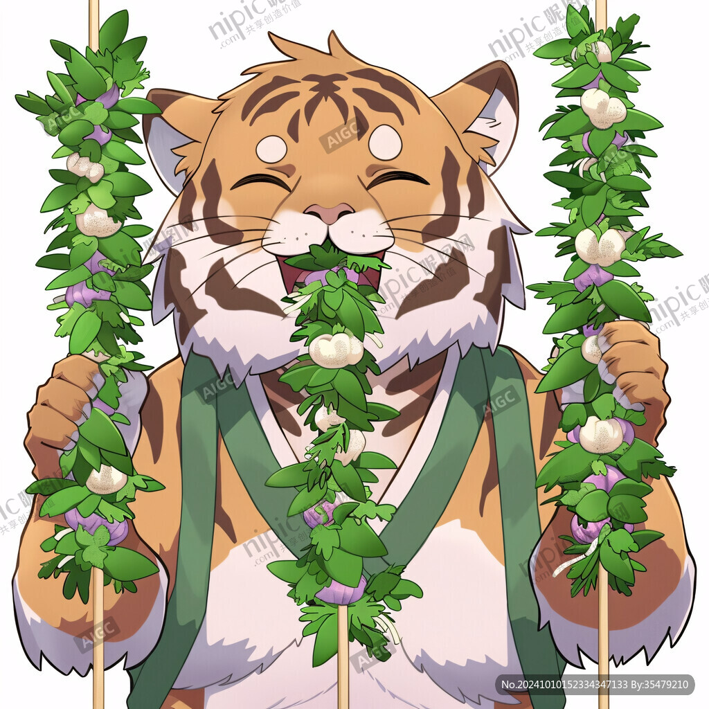 卡通老虎拟人