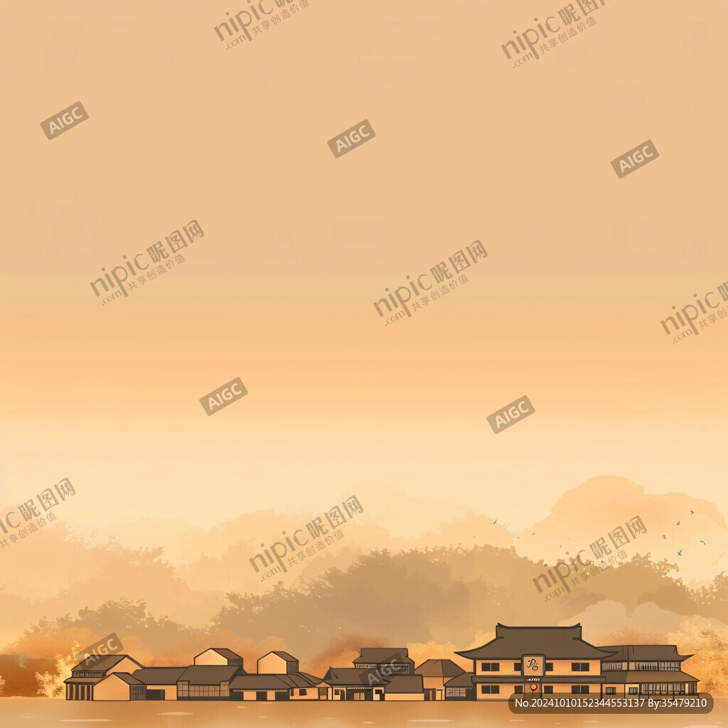 中式插画地产