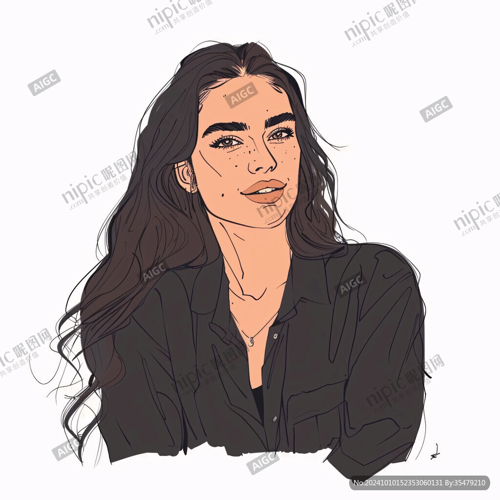 人物头像美女插画