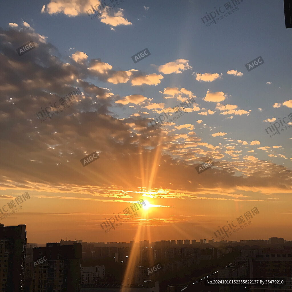 日出朝霞清晨早晨