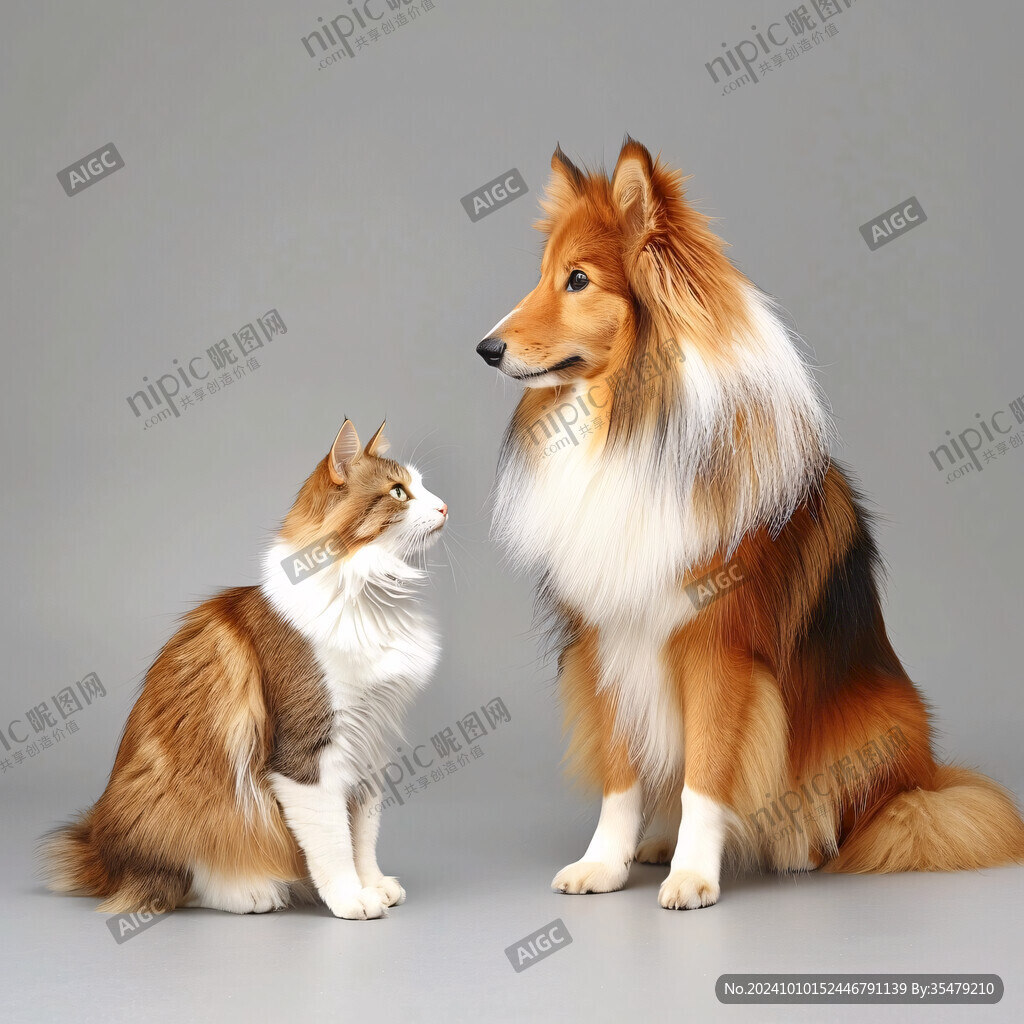 狗狗写实插画