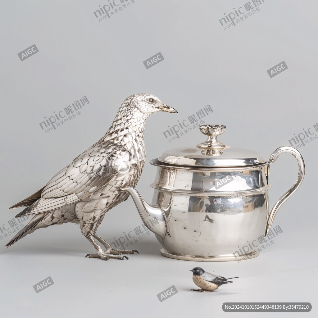 包饰鎏金银奶茶壶