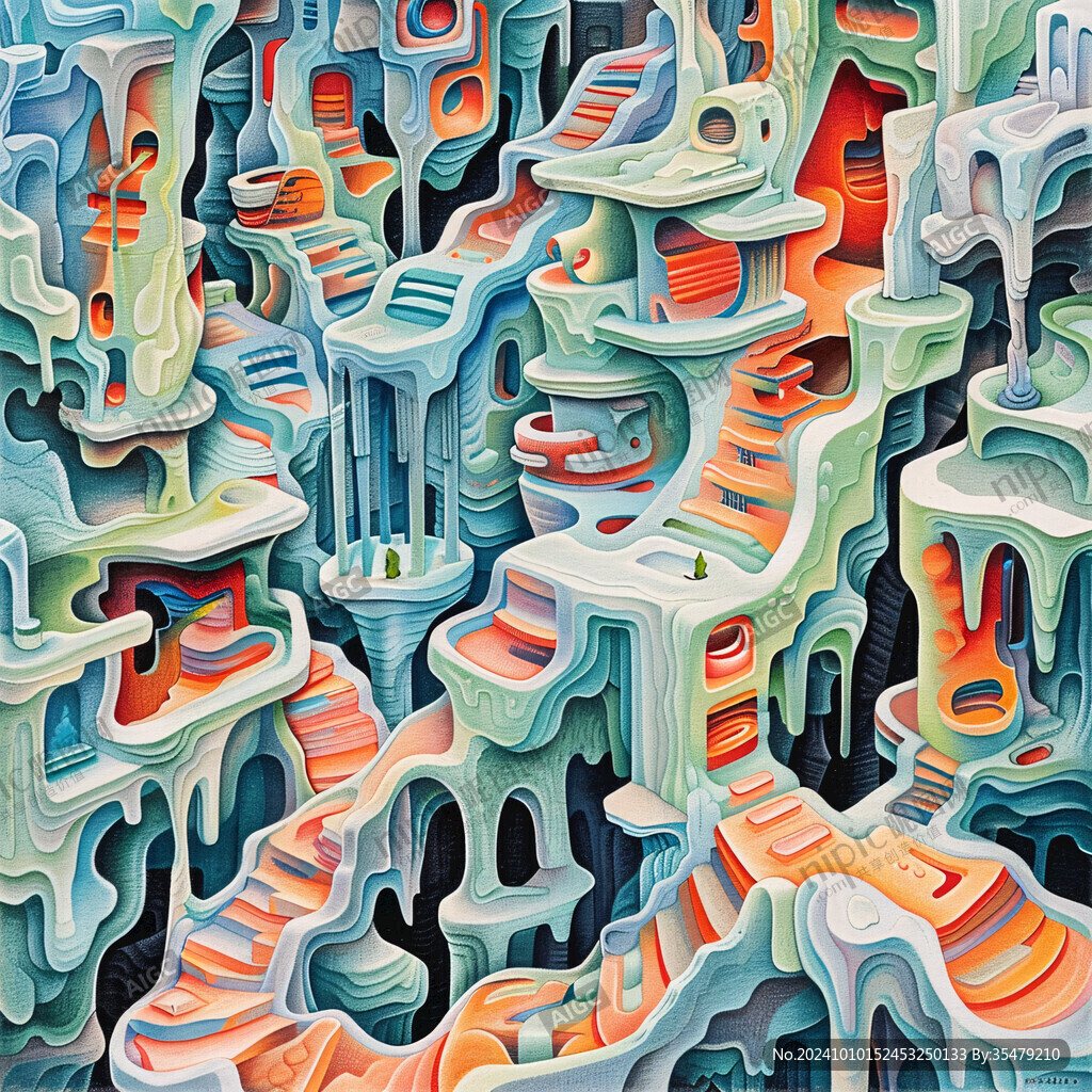 3d风景膨胀图案