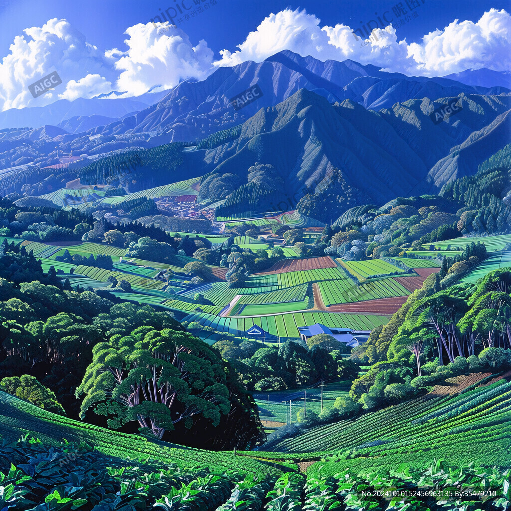山川田园庄稼地