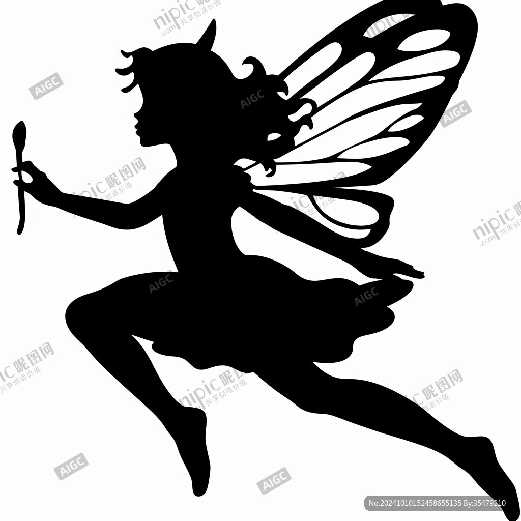 卡通飘带仙女