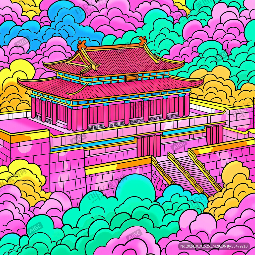 国潮插画故宫