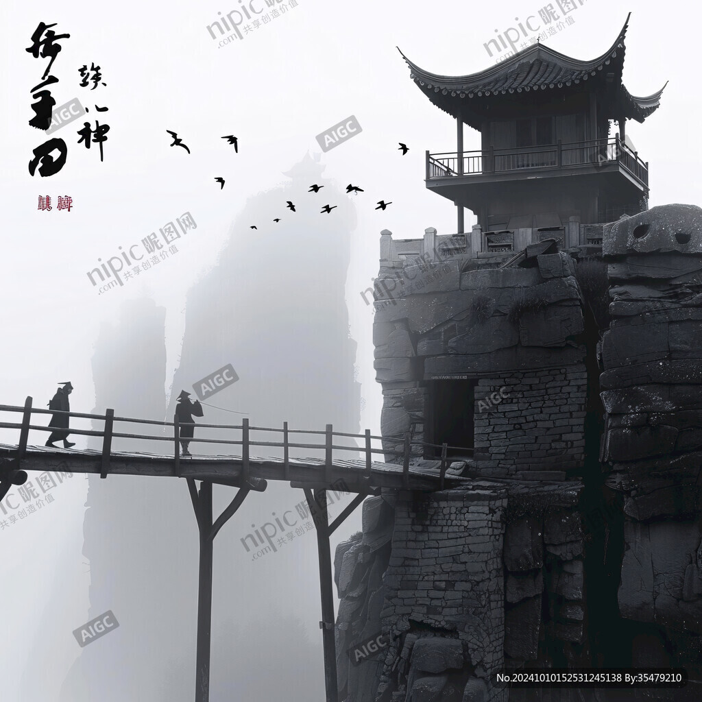 中国风湘西地标