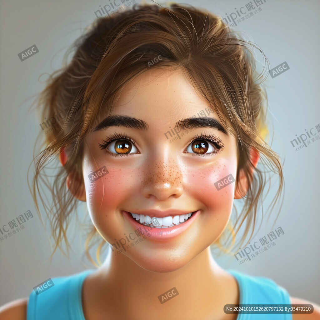 3d效果女孩