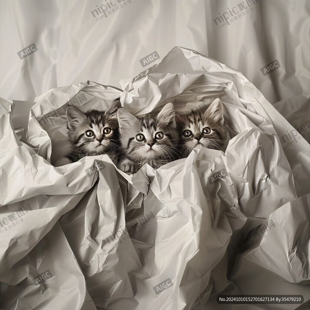 毯子上的猫咪