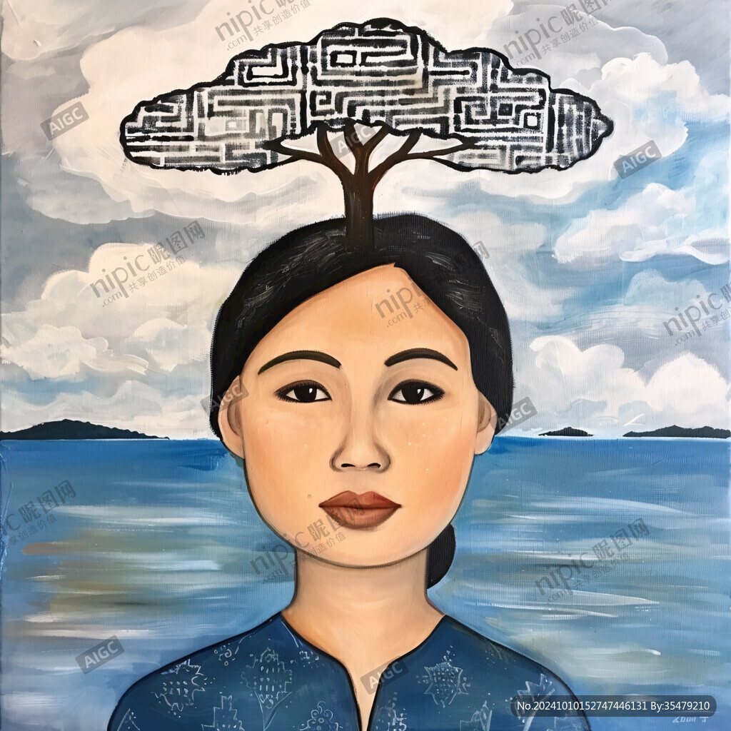 丙烯肖像画