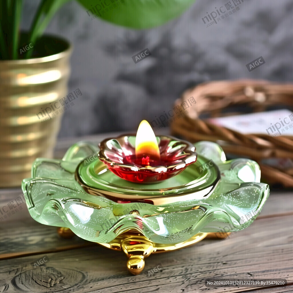 莲花座烛台