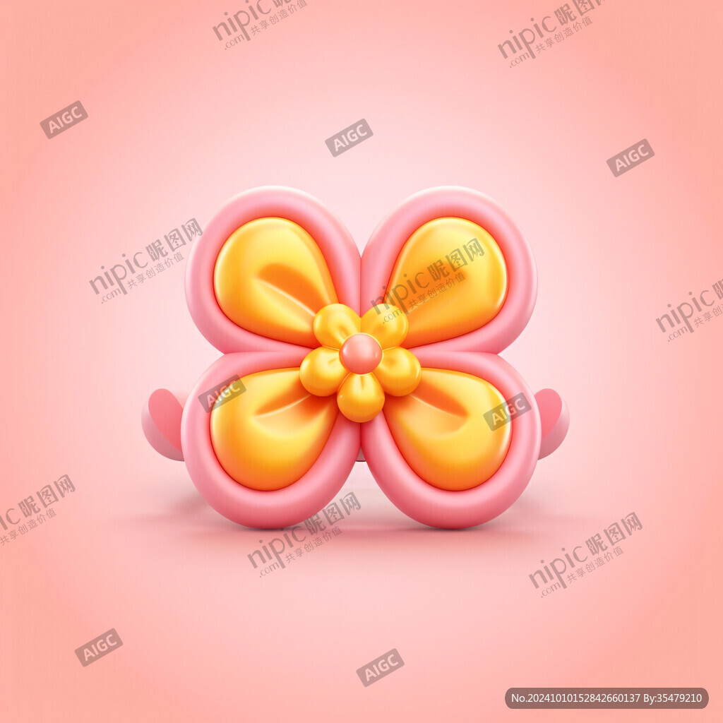 3d红色花