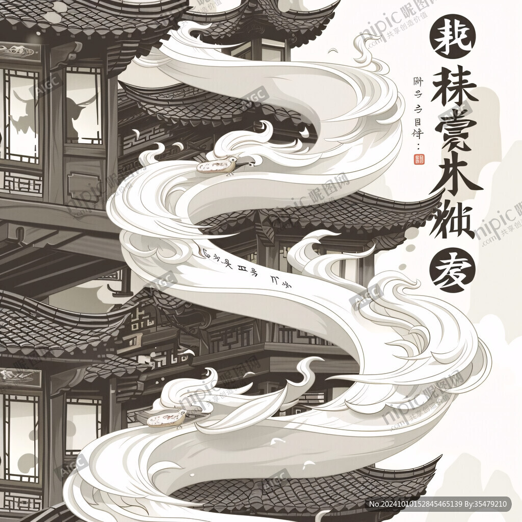 镇淮楼插画