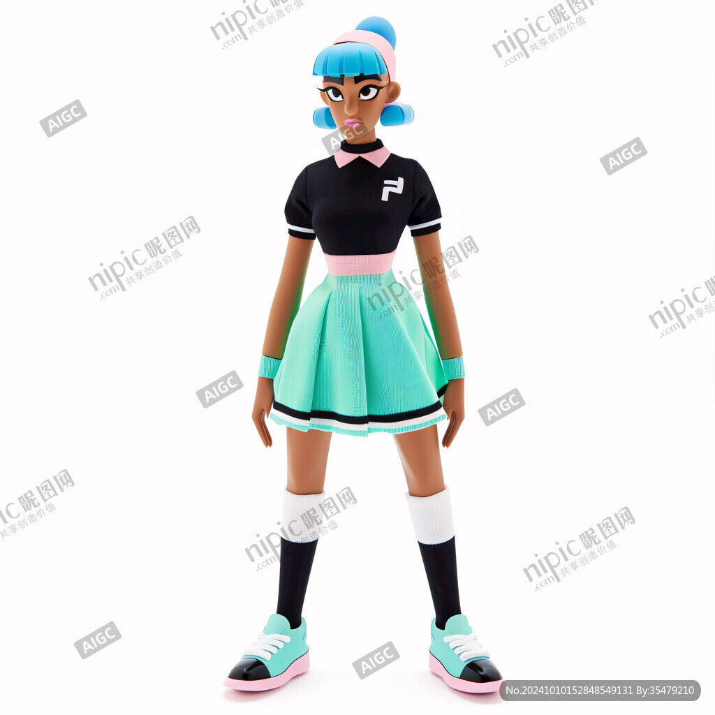 女学生3d角色模型