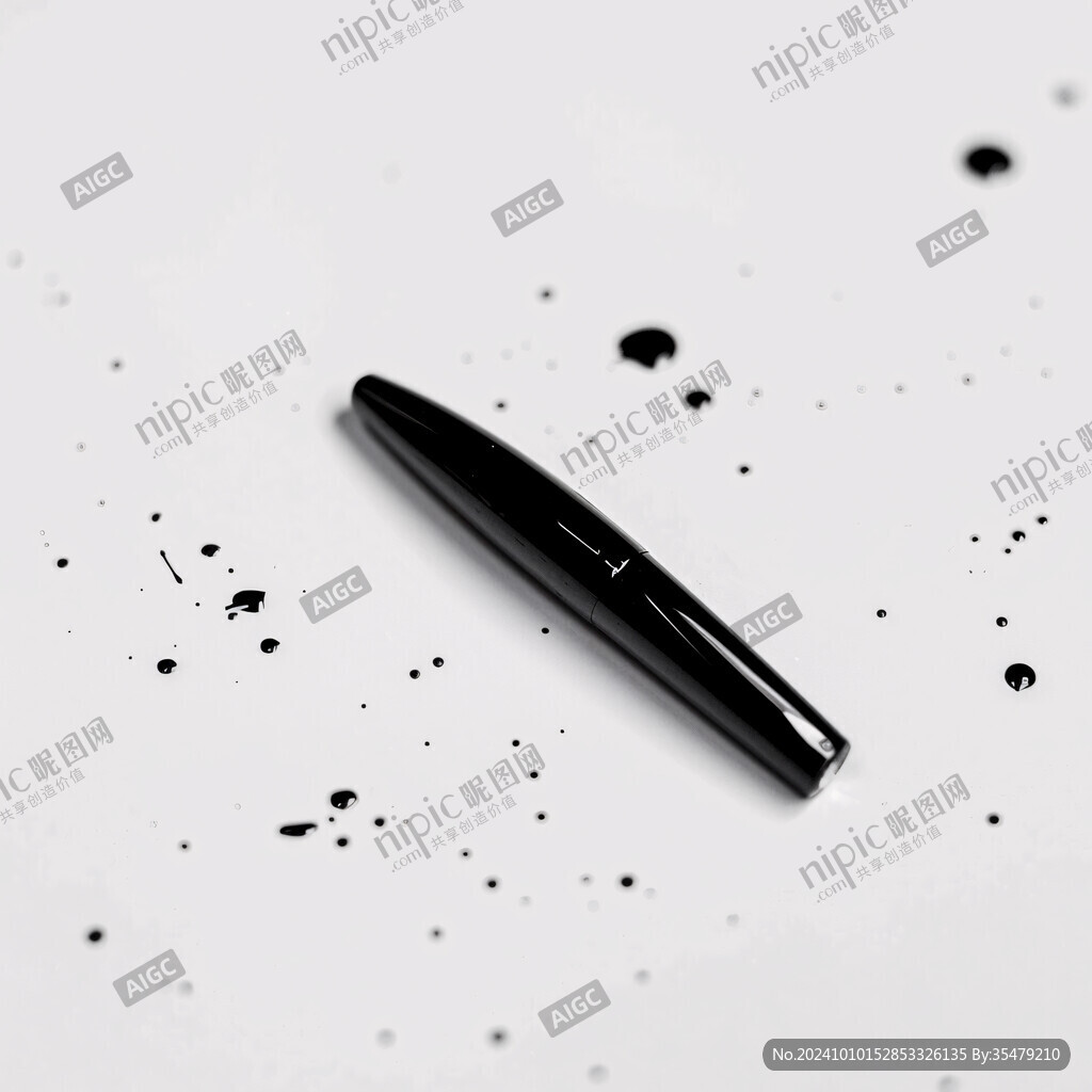 笔晕染效果黑墨晕染