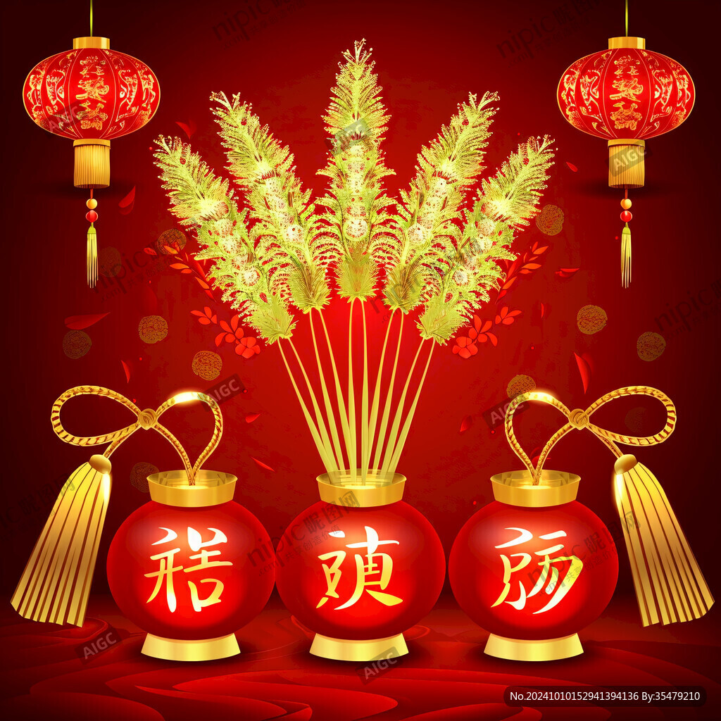 爆竹新年春节主题图片