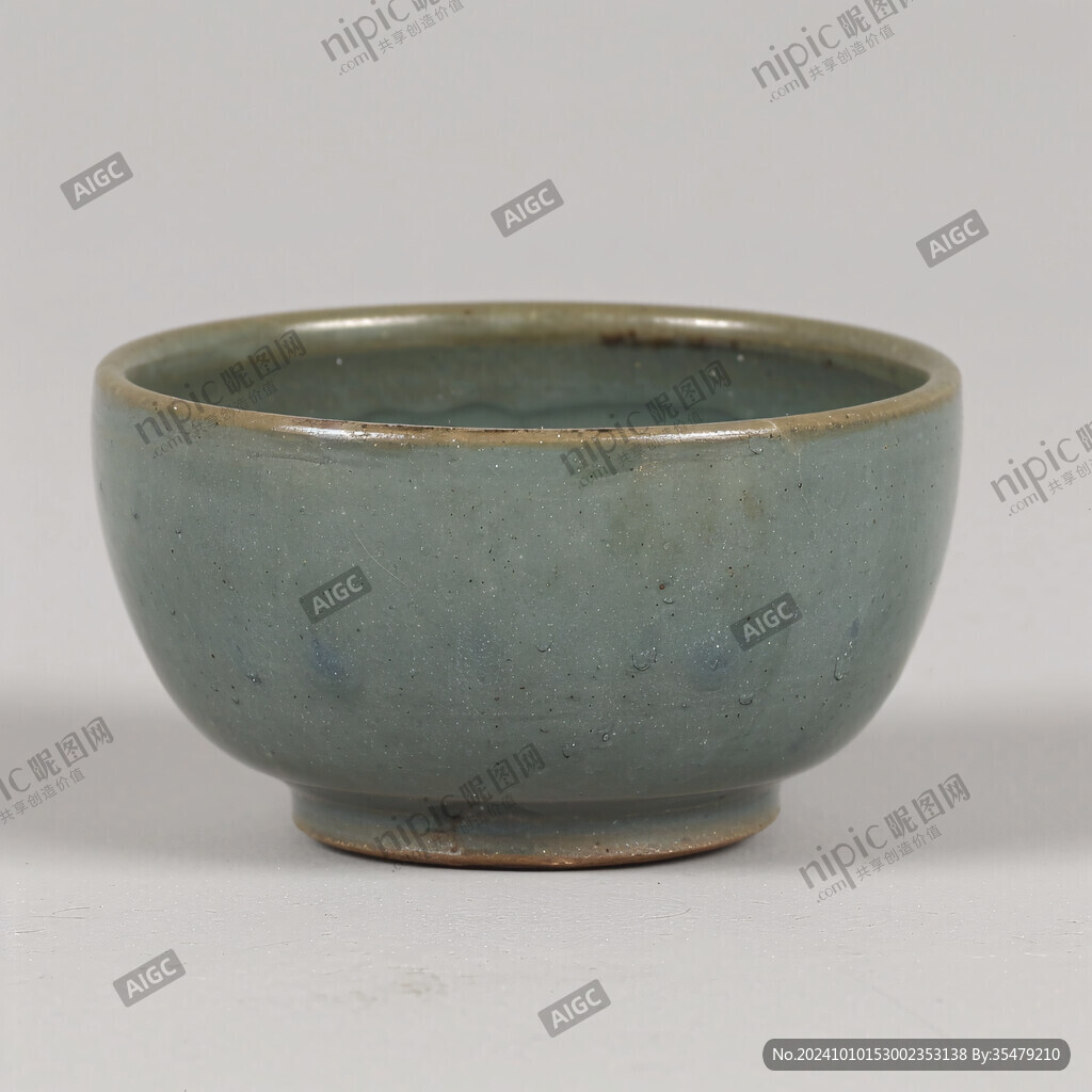 青釉瓷碗素材