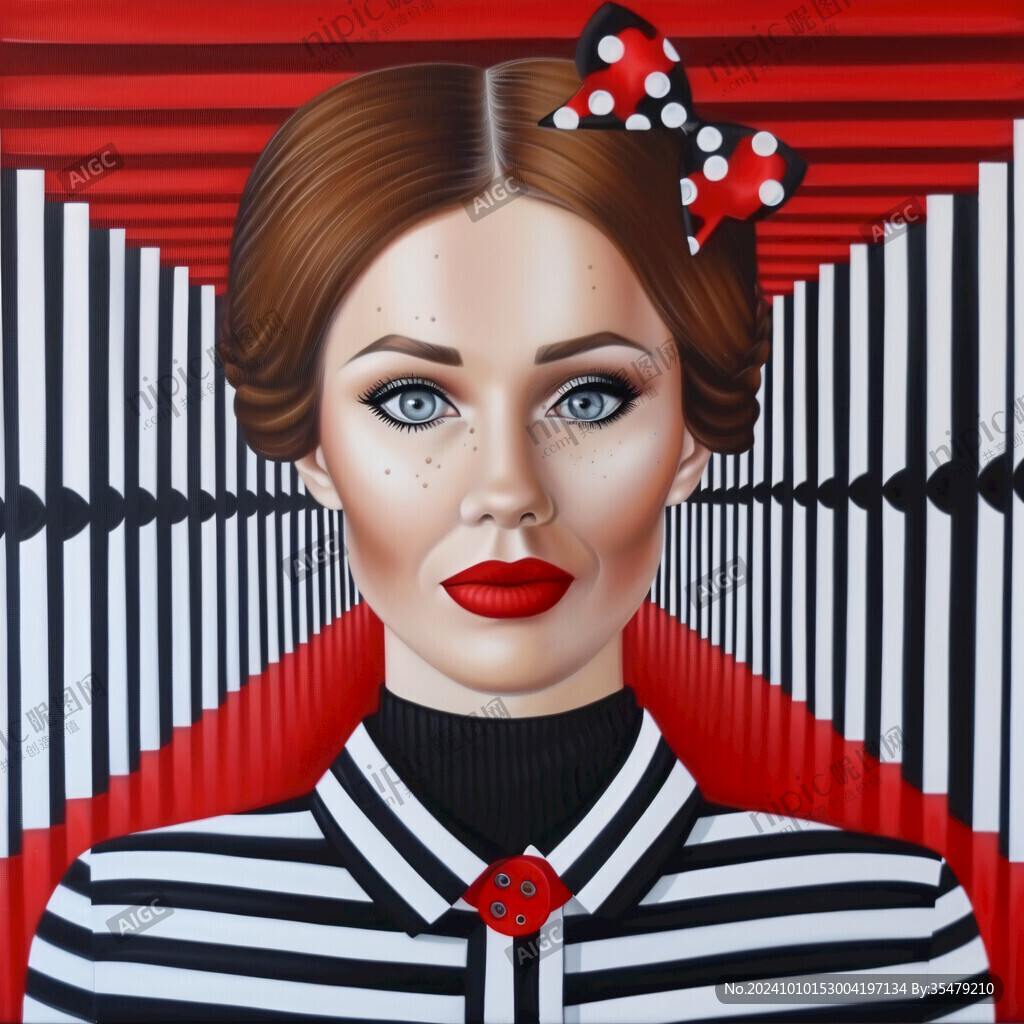 人脸色块拼接装饰画