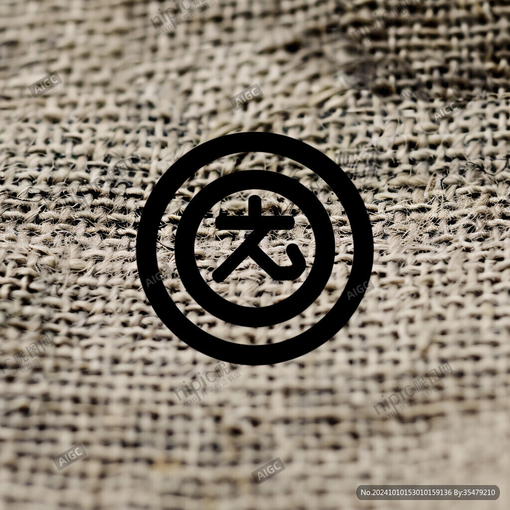 布纹烫金logo