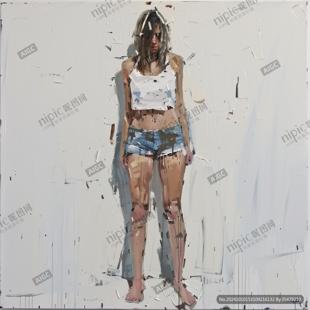 漂亮的抽象人物油画