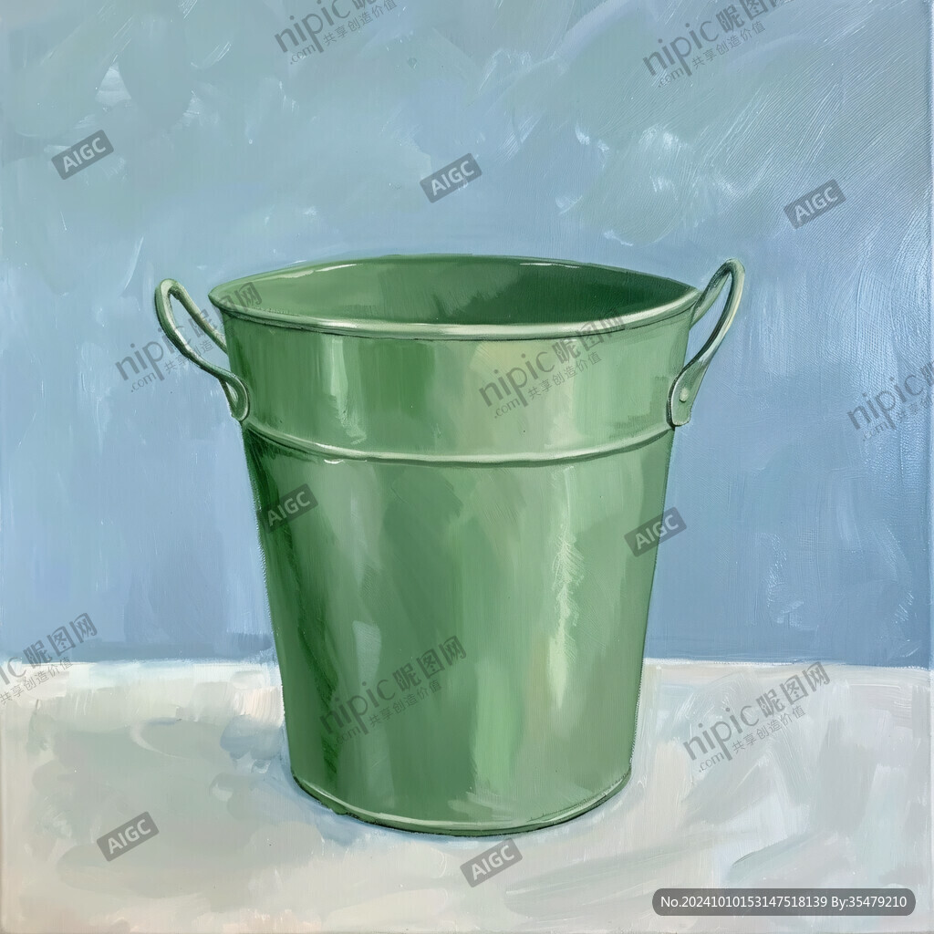 水桶插画古风水桶