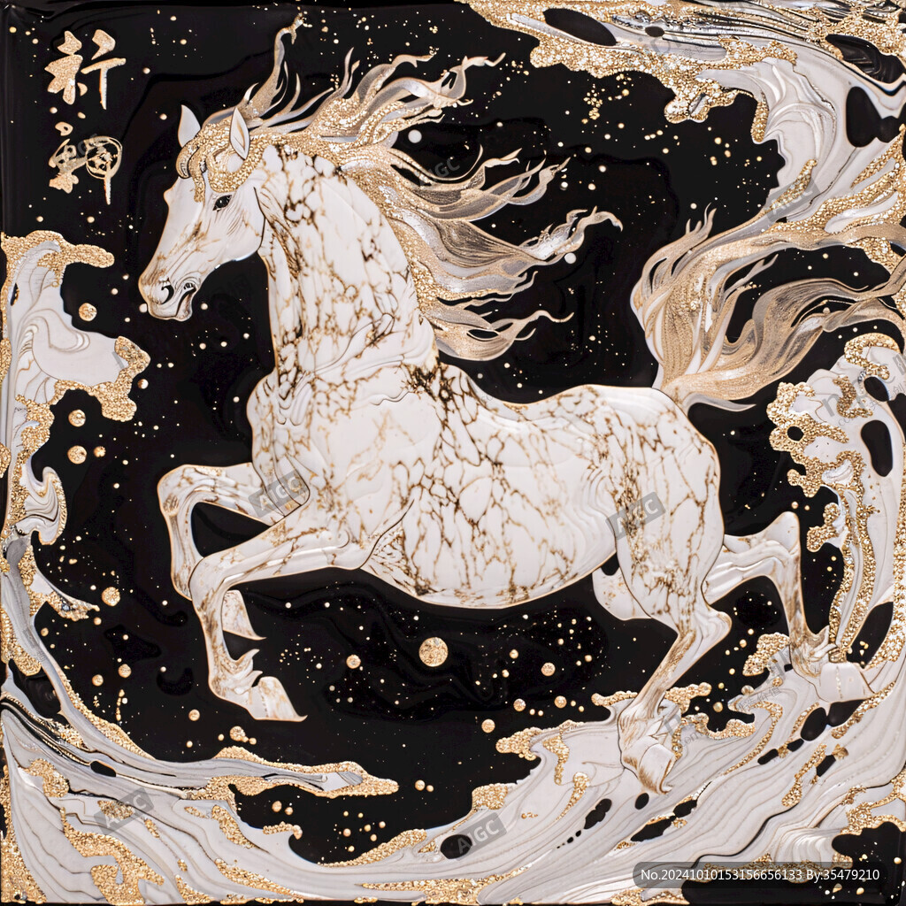 马年国潮插画