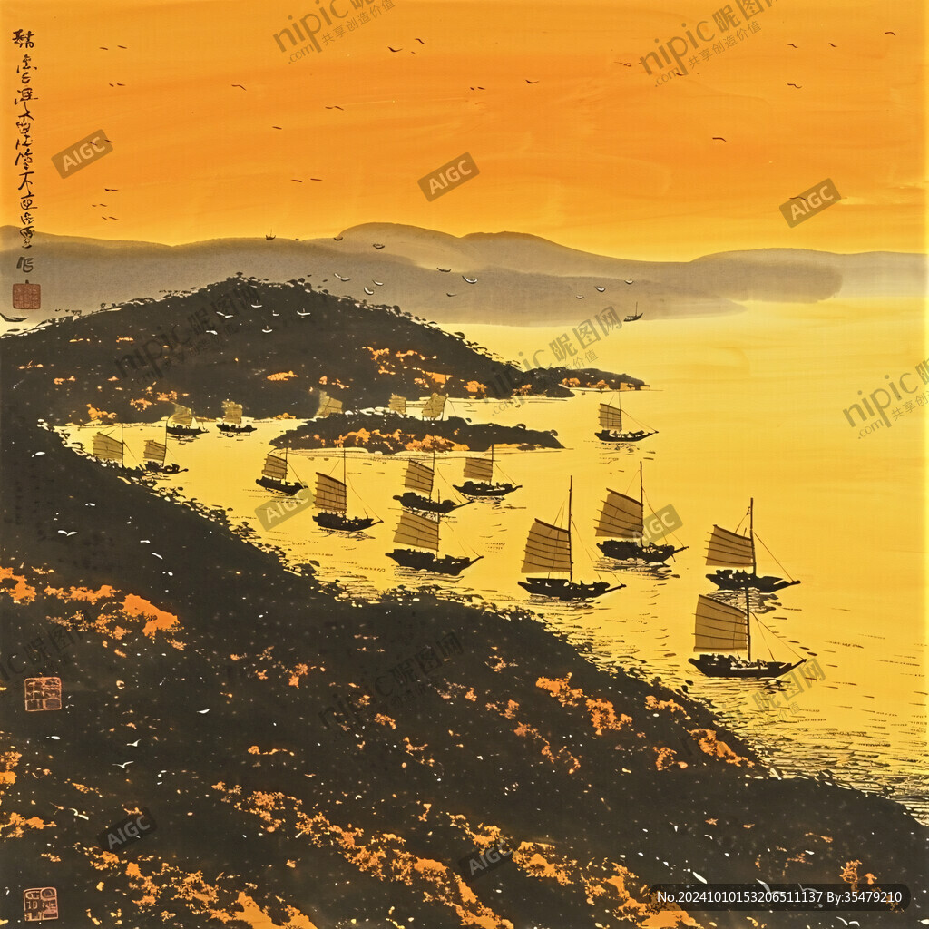 孤帆远影图