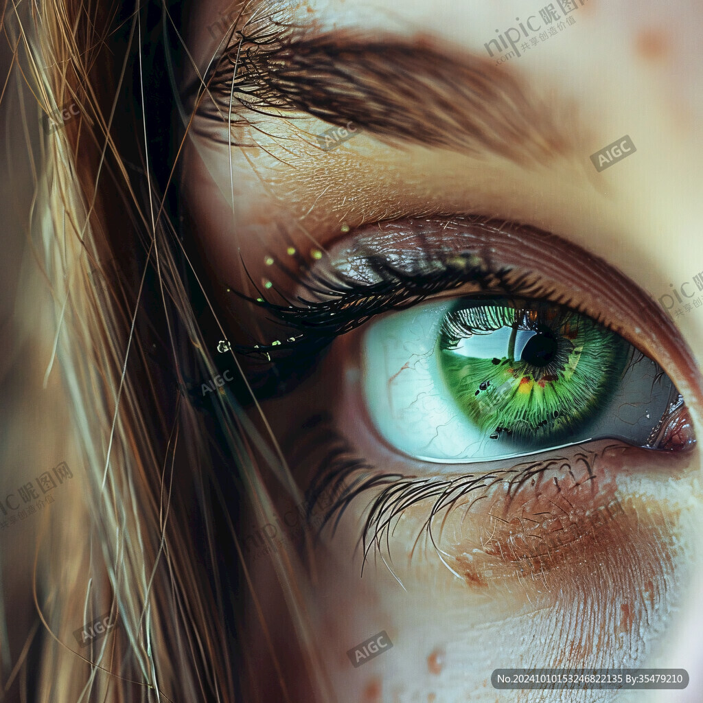 美女眼睛插画