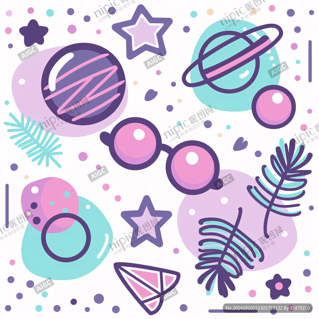 卡通星球图案