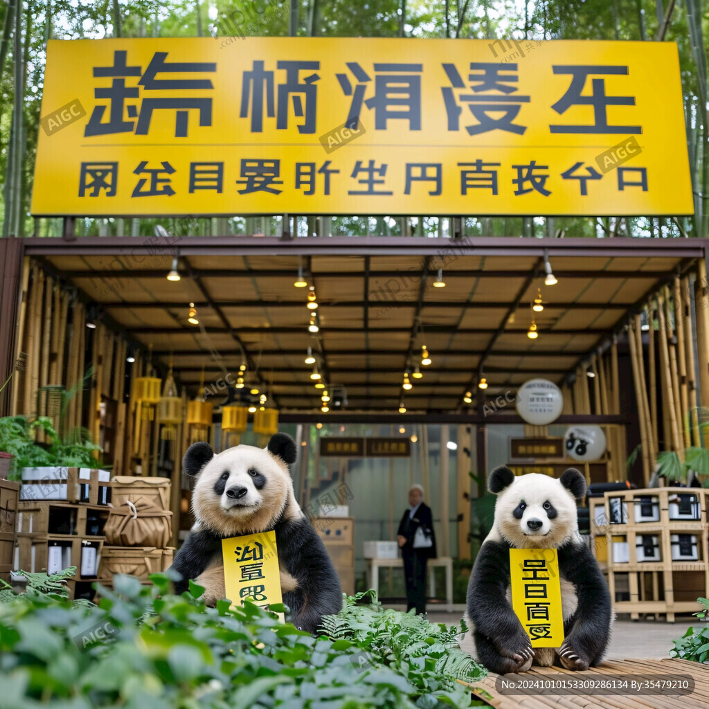 熊猫基地拱门门头
