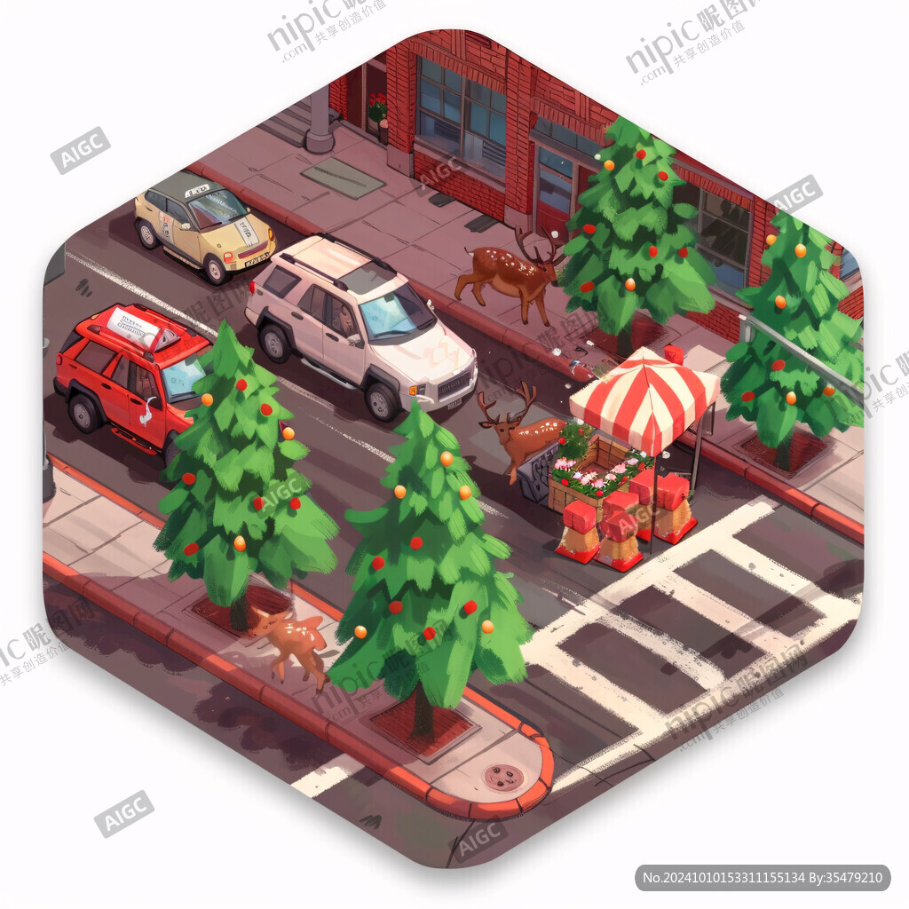3d圣诞节插画