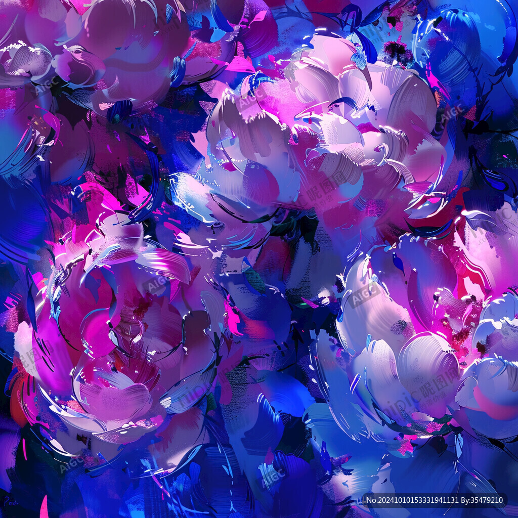 抽象花朵绚丽炫彩背景