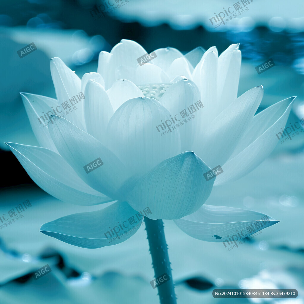 写实画莲花睡莲